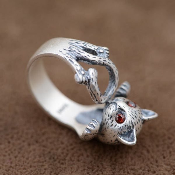 Sterling Silver Cat Ring- 20% OFF