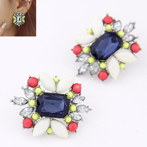 Retro Flower Statement Earrings