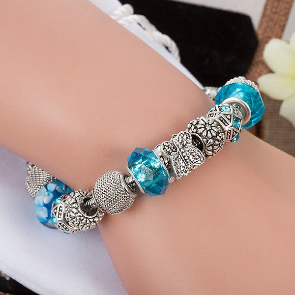 Beaded Butterfly Charm Bracelet